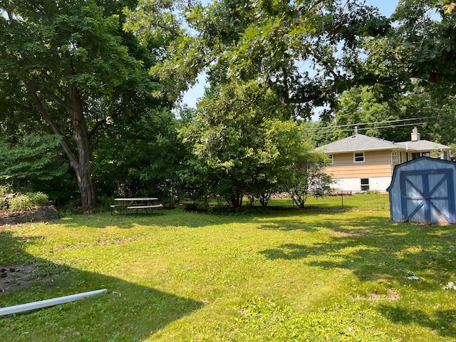 1711 Winnetka Ave N, Golden Valley, MN 55427 - view of green lawn with a shed