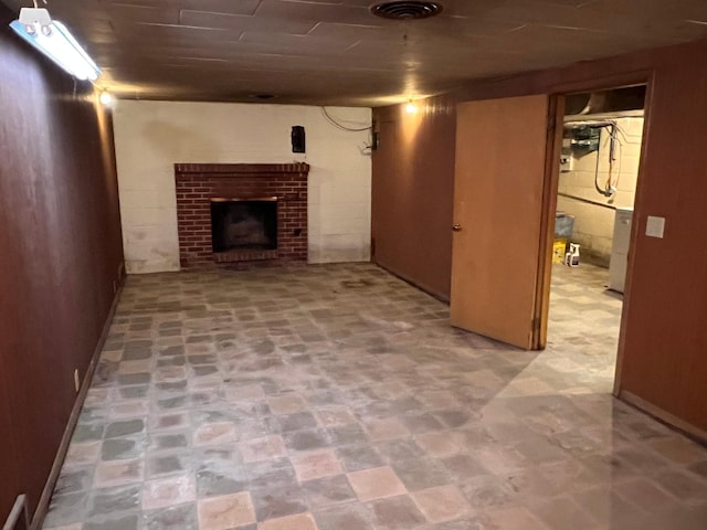 1711 Winnetka Ave N, Golden Valley, MN 55427 - finished below grade area with a fireplace