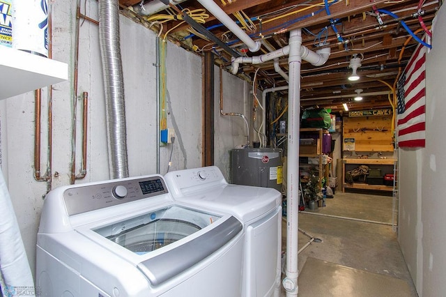 laundry room featuring washer and clothes dryer and laundry area