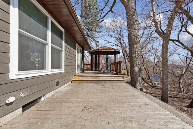 deck with a gazebo