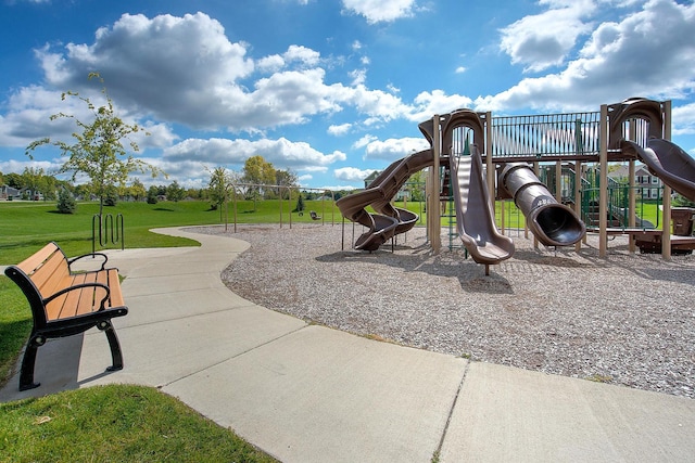 community play area featuring a yard