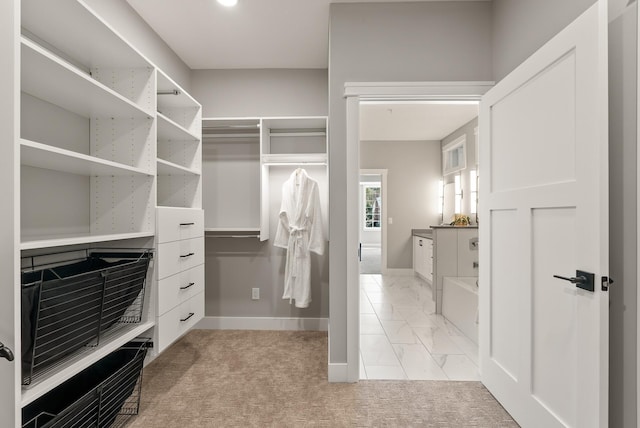 10814 Falling Water Ln Unit D, Woodbury, MN 55129 - spacious closet with light marble finish flooring