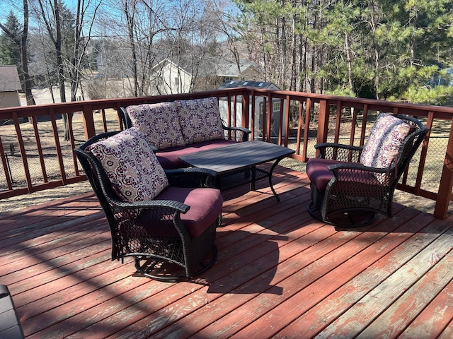 view of wooden deck