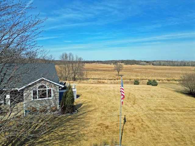 bird's eye view featuring a rural view