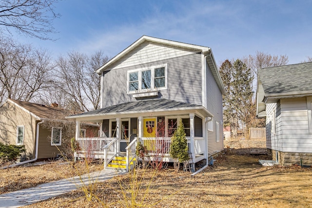 view of front of home with covered porch