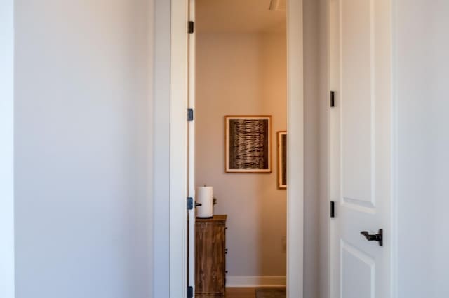 corridor with baseboards
