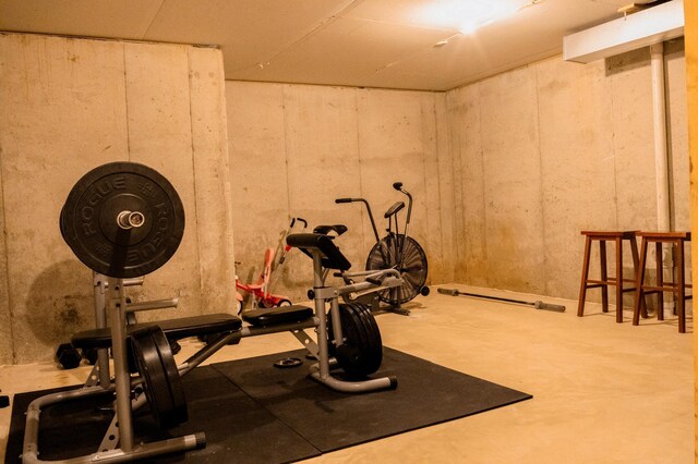 view of workout area