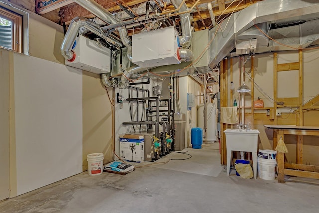 utility room with a heating unit