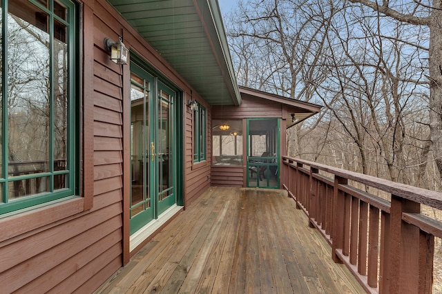 1356 119th St NW, Silver Creek Twp, MN 55362 - deck featuring a sunroom