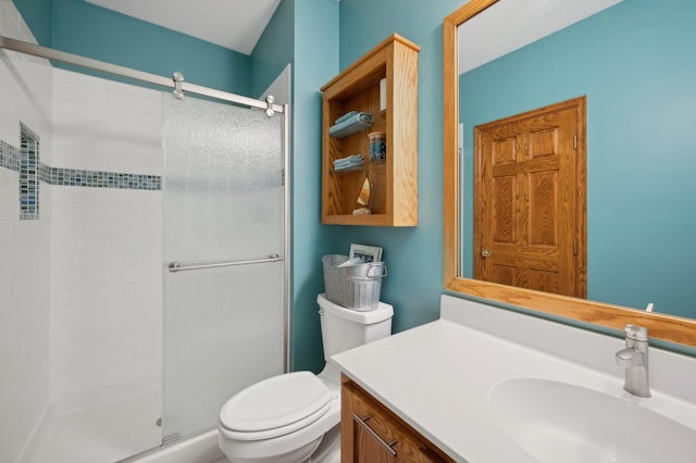 5191 Christen Ave NE, Buffalo, MN 55313 - full bathroom with toilet, a stall shower, and vanity