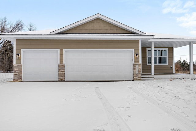 view of front of house featuring stone siding