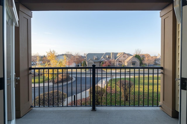 balcony with a residential view