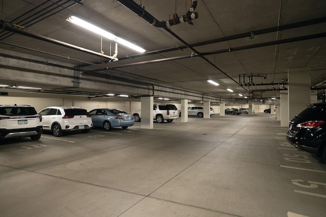 view of parking garage