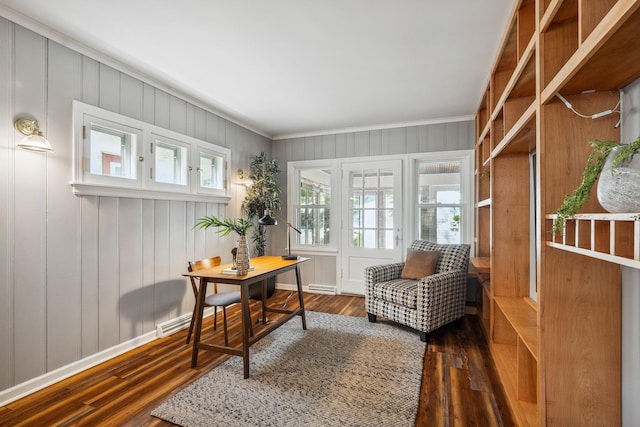 5026 Nokomis Ave, Minneapolis, MN 55417 - office space with wood finished floors, crown molding, and baseboards