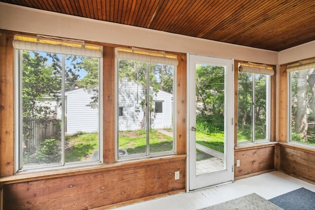 5026 Nokomis Ave, Minneapolis, MN 55417 - doorway to outside with healthy amount of natural light and wooden ceiling