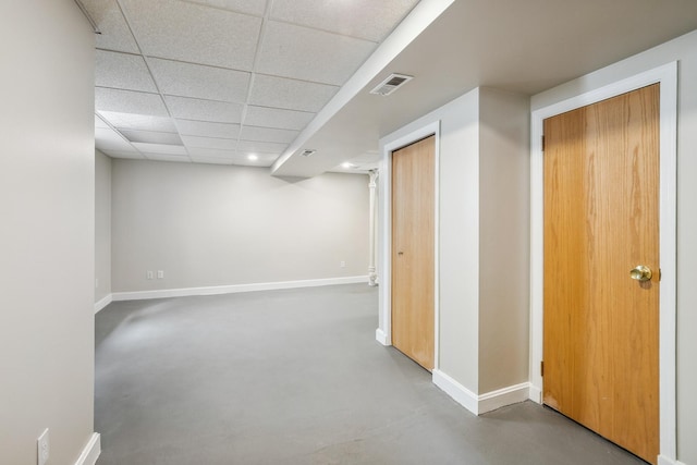 5026 Nokomis Ave, Minneapolis, MN 55417 - finished below grade area with baseboards and a paneled ceiling