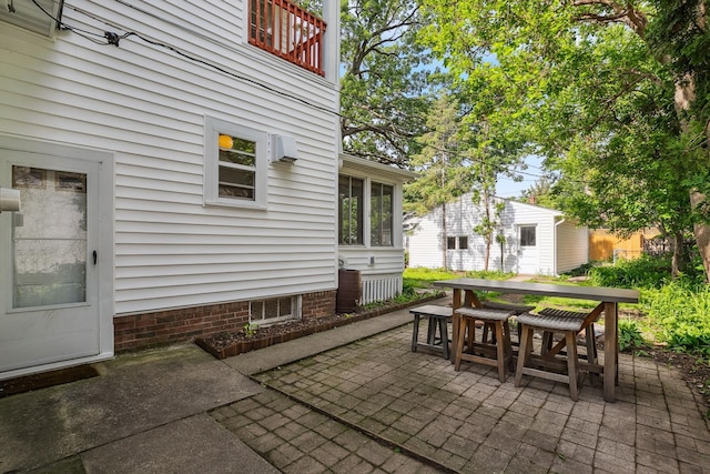 5026 Nokomis Ave, Minneapolis, MN 55417 - view of patio / terrace with outdoor dining area and an outdoor structure