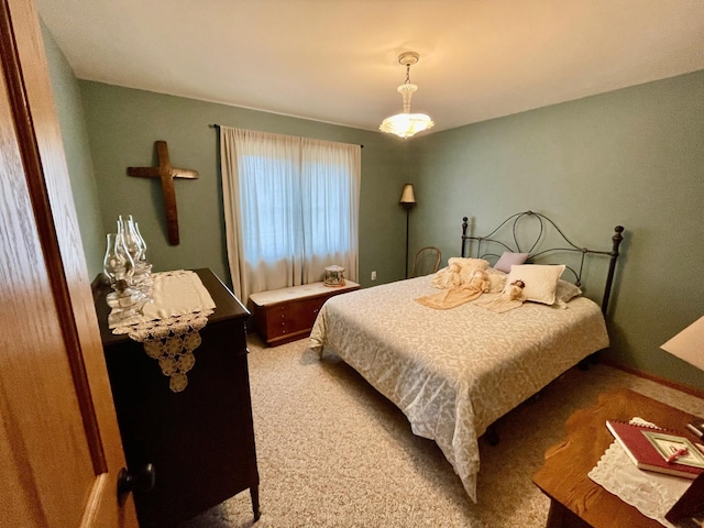 bedroom with carpet floors