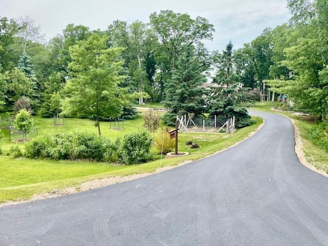 26909 Lake Ethel Rd, Girard Twp, MN 56515 - view of asphalt street featuring view of wooded area