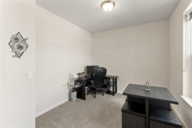 office area with carpet and baseboards