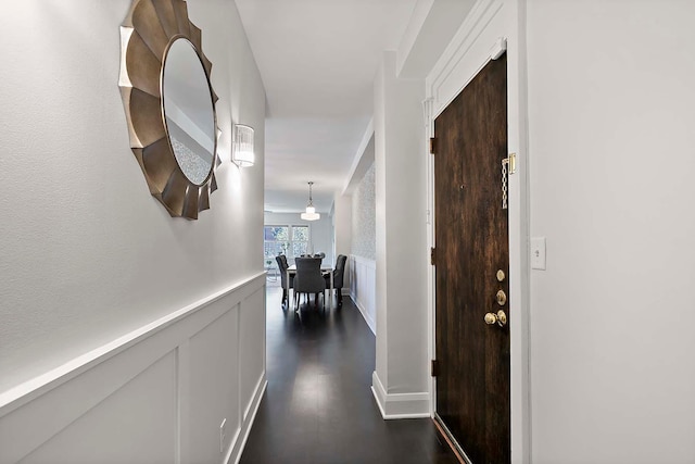 79 Western Ave N Unit 308, Saint Paul, MN 55102 - hall with wainscoting and dark wood-type flooring