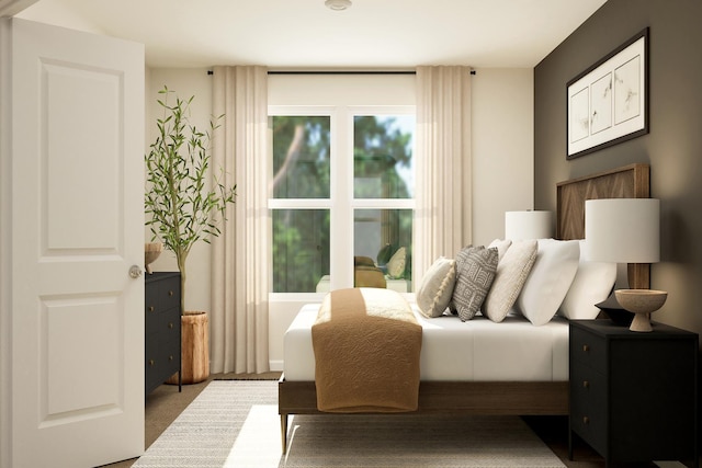 view of carpeted bedroom