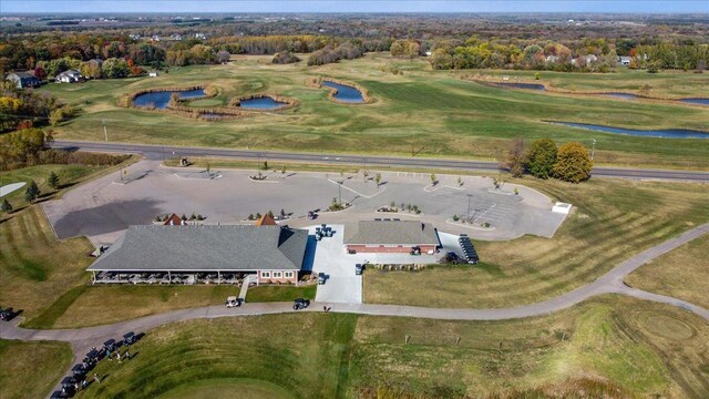 aerial view featuring golf course view