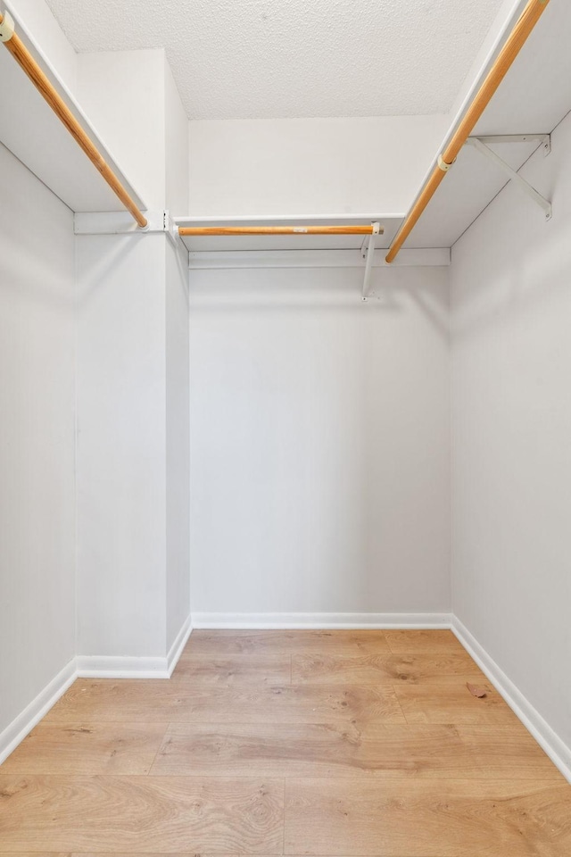 spacious closet with wood finished floors