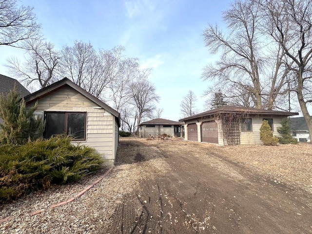 view of home's exterior featuring a garage