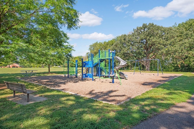 community play area featuring a yard