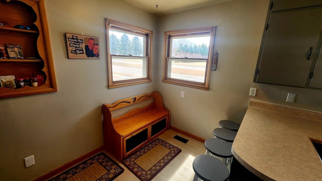 sitting room featuring baseboards