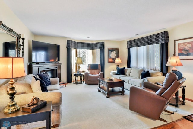 view of carpeted living room