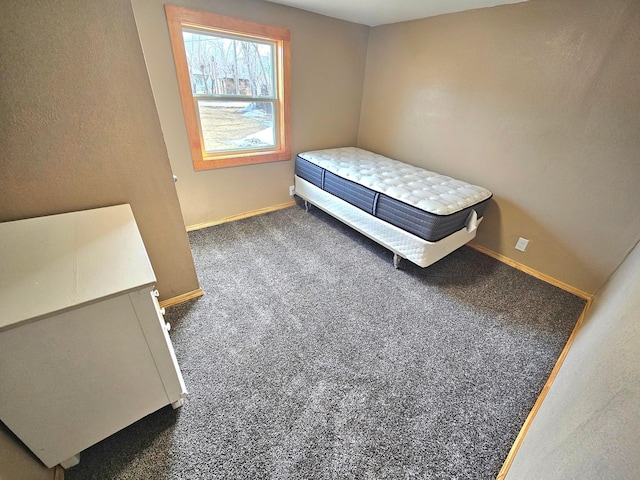 bedroom featuring baseboards and carpet