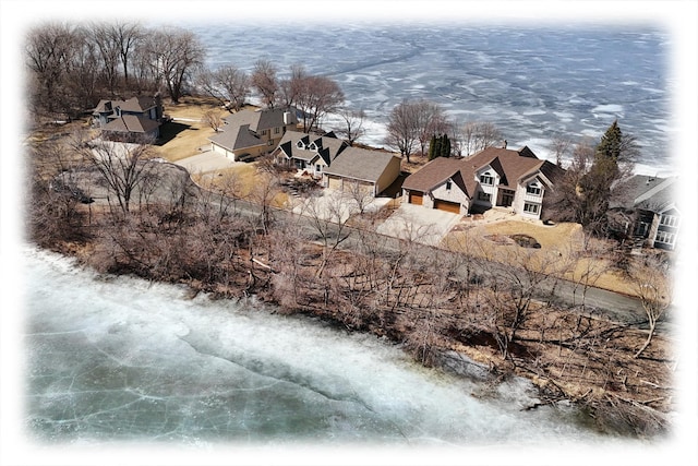 aerial view with a residential view