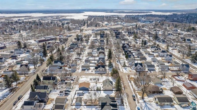 drone / aerial view with a residential view