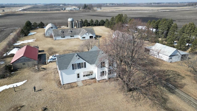 drone / aerial view featuring a rural view