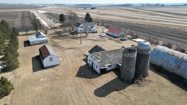 drone / aerial view with a rural view