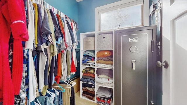 view of walk in closet