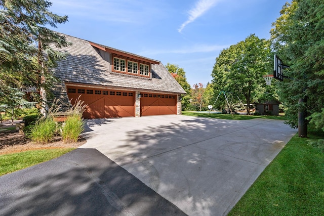 781 Ferndale Rd N, Orono, MN 55391 - exterior space with a detached garage