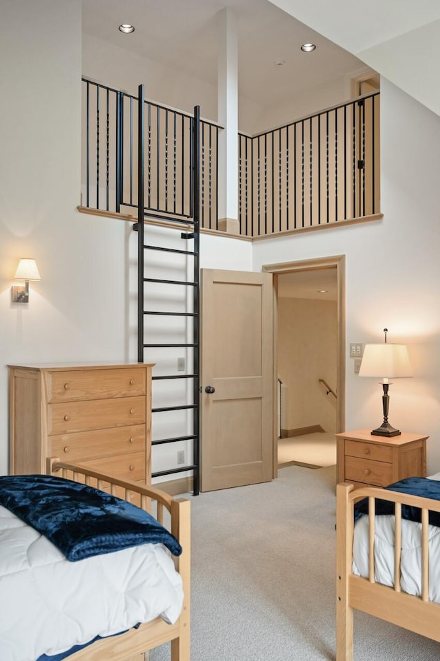781 Ferndale Rd N, Orono, MN 55391 - bedroom with a towering ceiling and carpet