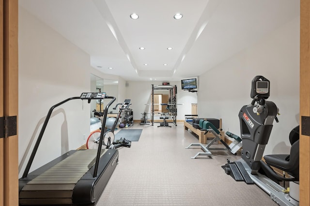 781 Ferndale Rd N, Orono, MN 55391 - workout room with baseboards and recessed lighting