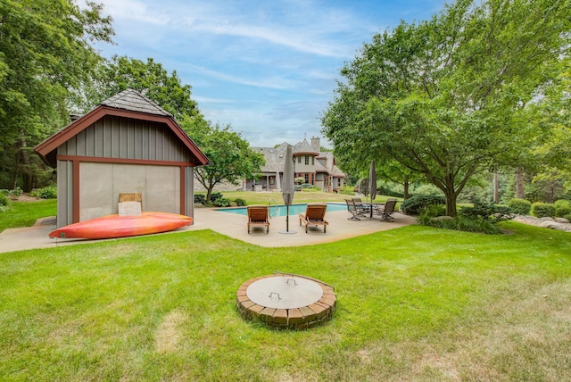781 Ferndale Rd N, Orono, MN 55391 - view of yard with a patio area and an outdoor pool