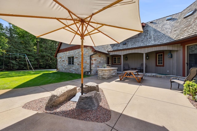 781 Ferndale Rd N, Orono, MN 55391 - view of patio / terrace with a playground