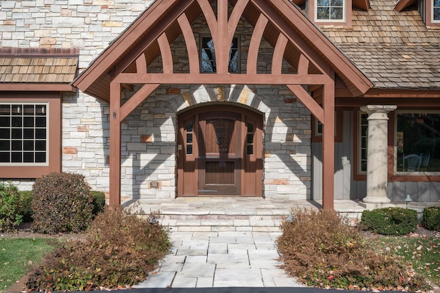 781 Ferndale Rd N, Orono, MN 55391 - view of exterior entry featuring stone siding