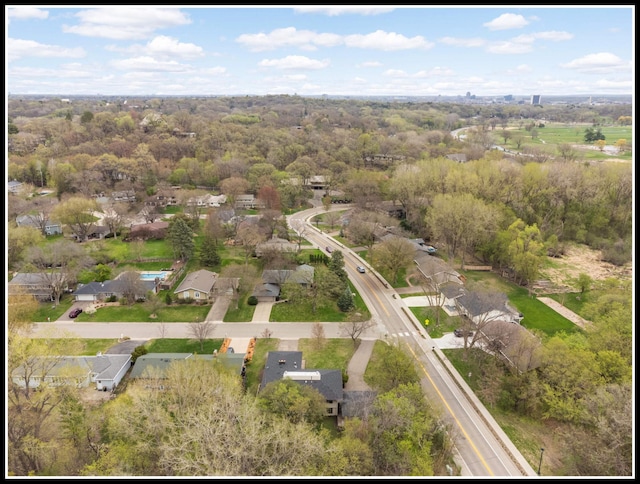 aerial view featuring a residential view