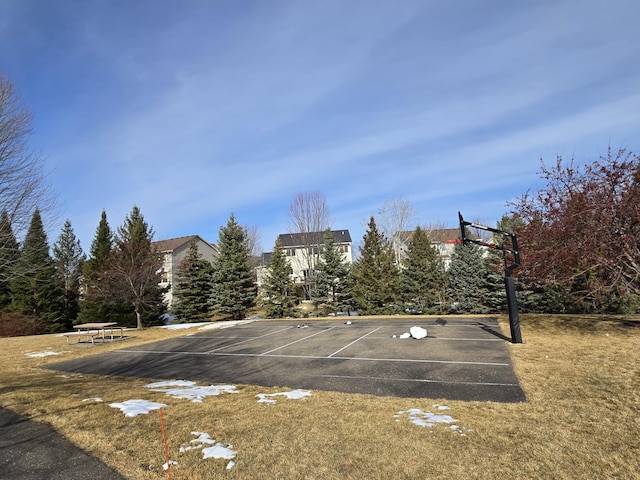 view of basketball court featuring community basketball court