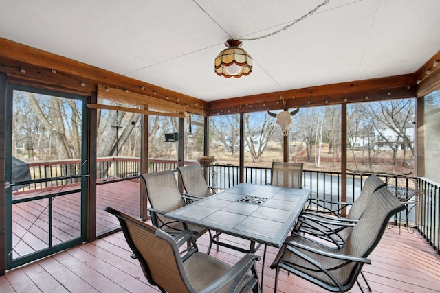 view of sunroom / solarium