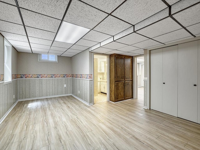 5109 Richmond Dr, Edina, MN 55436 - below grade area featuring wood finished floors and a paneled ceiling