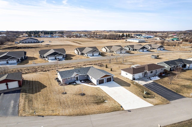 aerial view featuring a residential view