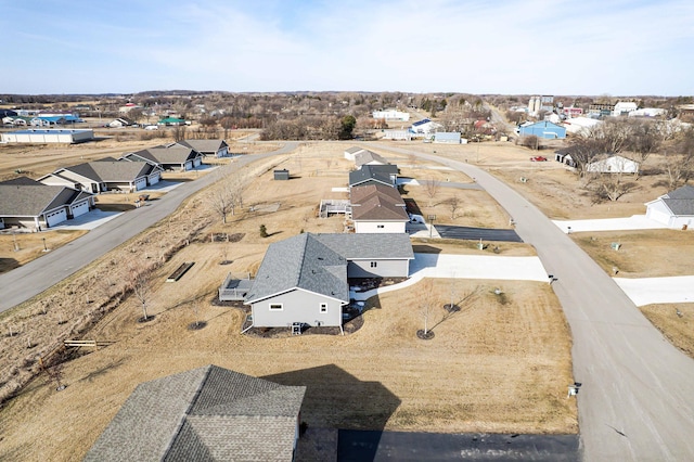 drone / aerial view with a residential view